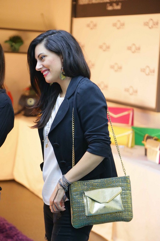 saQue’s handbags new collection preview event at Badaro showroom: limited edition burgundy Klutch sold out and designers announce 3 upcoming events in December.
